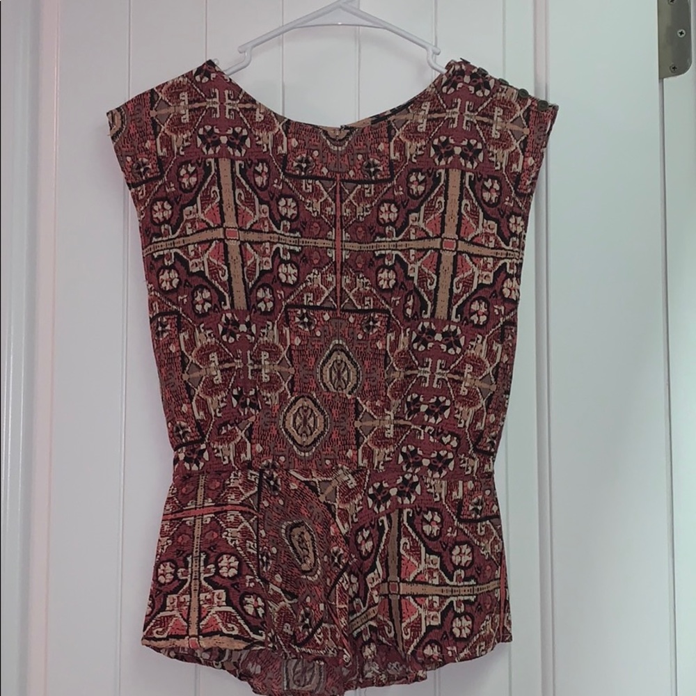 Forever 21 peplum printed blouse